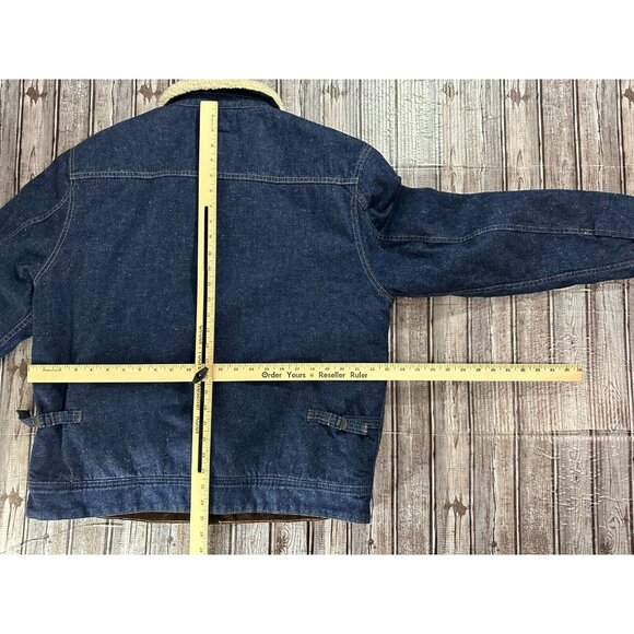 WALLACE & BARNES sherpa lined japanese Kaihara demin jacket coat sz XL NWOT - Picture 8 of 9